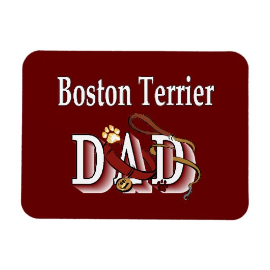 Boston Terrier Vater Magnet (Horizontal)
