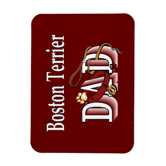 Boston Terrier Vater Magnet (Vertikal)