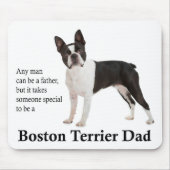 Boston Terrier Vater Mousepad (Vorne)