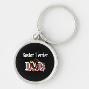 Boston-Terrier-Vater Schlüsselanhänger