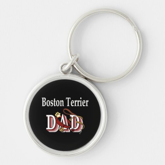Boston Terrier Vater Schlüsselanhänger (Vorne)