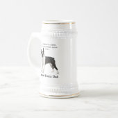 Boston Terrier Vater Stein Bierglas (Vorderseite Links)