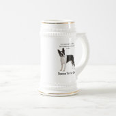 Boston Terrier Vater Stein Bierglas (VorderseiteRechts)