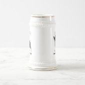 Boston Terrier Vater Stein Bierglas (Mittel)