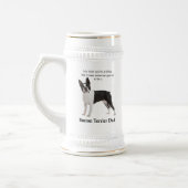 Boston Terrier Vater Stein Bierglas (Links)