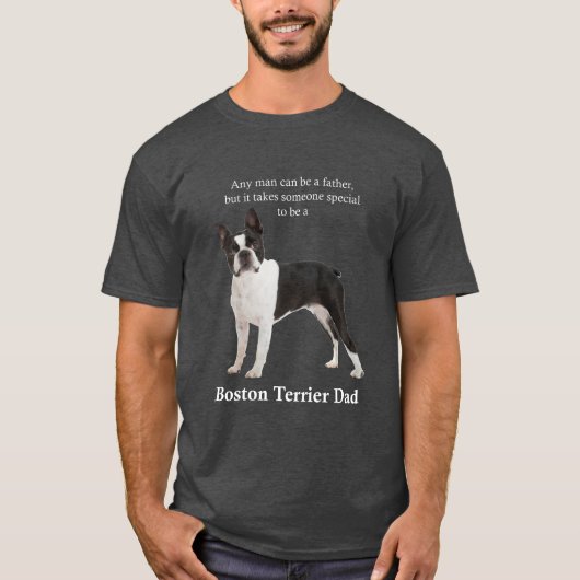 Boston Terrier Vater T - Shirt (Vorderseite)