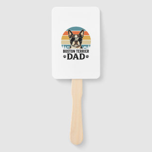 Boston Terrier Vater Vintage Hundeliebhaber Design Fächer