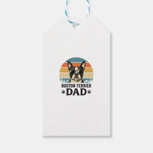 Boston Terrier Vater Vintage Hundeliebhaber Design Geschenkanhänger