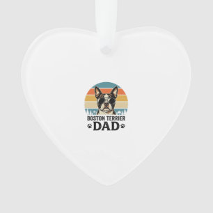 Boston Terrier Vater Vintage Hundeliebhaber Design Ornament