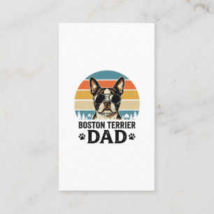 Boston Terrier Vater Vintage Hundeliebhaber Design Visitenkarte