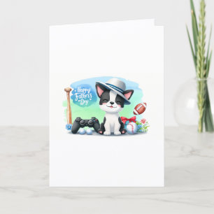 Boston-Terrier-Vatertagskarte Feiertagskarte