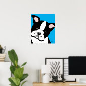 Boston Terrier Vector Portrait Poster (Heimbüro)