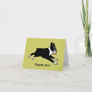 Boston Terrier Vielen Dank (individualisierbar) Dankeskarte