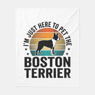 Boston Terrier Vintage Haustierliebhaber-Shirt-Des Fleecedecke