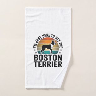Boston-Terrier-Vintage-Haustierliebhaber-Shirt-Des Handtuch