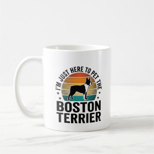 Boston Terrier Vintage Haustierliebhaber-Shirt-Des Kaffeetasse