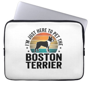 Boston-Terrier-Vintage-Haustierliebhaber-Shirt-Des Laptopschutzhülle