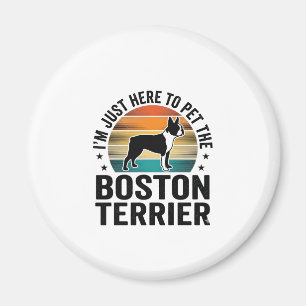 Boston Terrier Vintage Haustierliebhaber-Shirt-Des Magnet