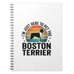 Boston Terrier Vintage Haustierliebhaber-Shirt-Des Notizblock