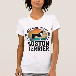 Boston Terrier Vintage Haustierliebhaber-Shirt-Des T-Shirt