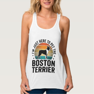 Boston Terrier Vintage Haustierliebhaber-Shirt-Des Tank Top