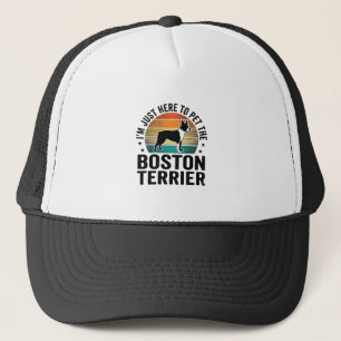 Boston Terrier Vintage Haustierliebhaber-Shirt-Des Truckerkappe