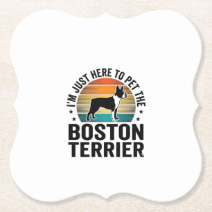 Boston Terrier Vintage Haustierliebhaber-Shirt-Des Untersetzer