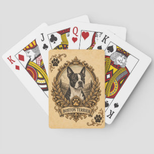 Boston Terrier, Vintage Heritage Hund Spielkarten