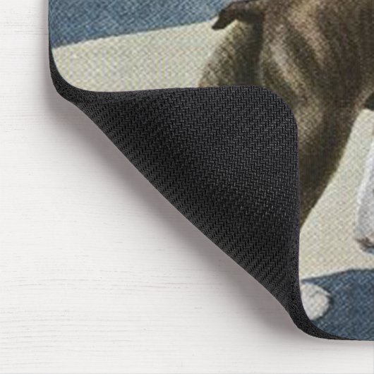 Boston-Terrier Vintages Mousepad (Ecke)