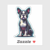 Boston Terrier Vinyl Sticker (Blatt)