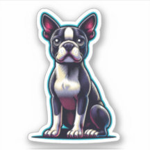 Boston Terrier Vinyl Sticker