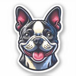 Boston Terrier Vinyl Sticker