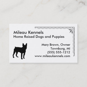 Boston Terrier Visitenkarte