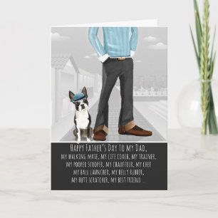 Boston Terrier vom Hundevater-Tag Funny Karte