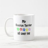 Boston Terrier Walks Design Kaffeetasse (Links)