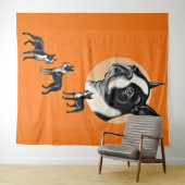 Boston Terrier Wandteppich (Beispiel (Horizontal))