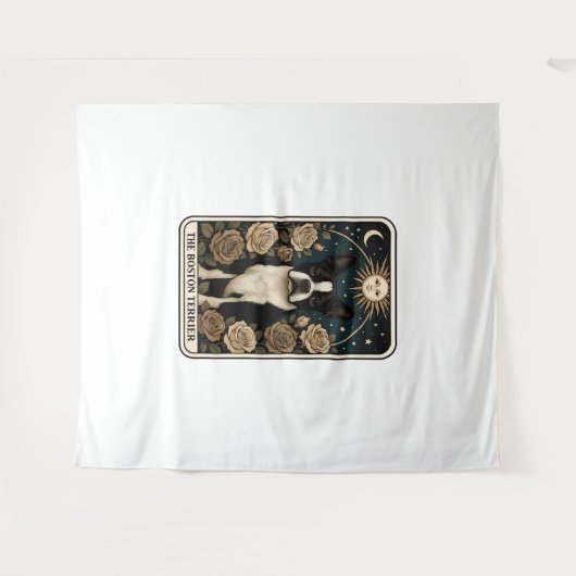 Boston Terrier Wandteppich (Vorderseite (Horizontal))