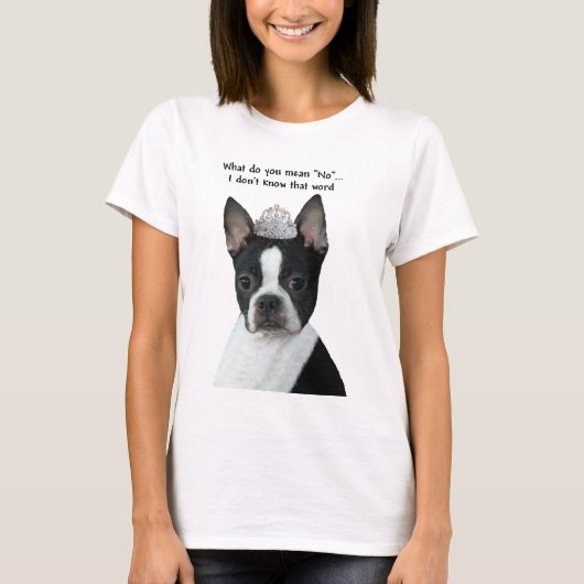 Boston Terrier:  Was tun Sie gemein "nein"? T-Shirt (Vorderseite)