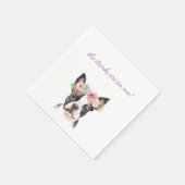 Boston Terrier Wedding Napkin Serviette (Ecke)