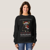 Boston Terrier Weihnachten Sweatshirt (Vorne ganz)
