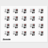 Boston Terrier Weihnachts-Cartoon Snowflake Runder Aufkleber (Blatt)