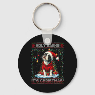 Boston Terrier Weihnachtsbaumdekorationen Liebe Schlüsselanhänger