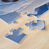 Boston Terrier Weihnachtsboot Urlaub Puzzle (Seite)