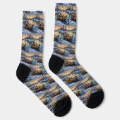 Boston Terrier Weihnachtsboot Urlaub Socken (Rechts)