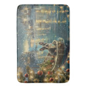 Boston Terrier Weihnachtsfeiertage Badematte (Vorderseite Vertikal)