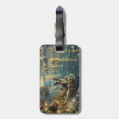 Boston Terrier Weihnachtsfeiertage Gepäckanhänger (Rückseite vertikal)