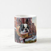 Boston Terrier Weihnachtsfeiertage Kaffeetasse (Mittel)