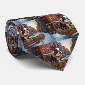 Boston Terrier Weihnachtsfeiertage Krawatte (Gerollt)