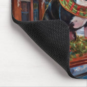 Boston Terrier Weihnachtsfeiertage Mousepad (Ecke)