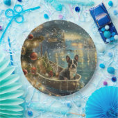 Boston Terrier Weihnachtsfeiertage Pappteller (Party)